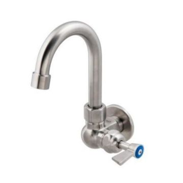 Guardian Single Wall Mount Tap With 7" Gooseneck Spout Stainless T-3MSWG07