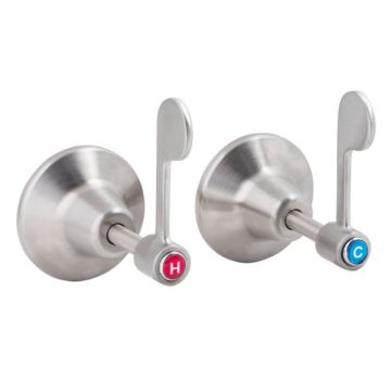 Guardian Lever Wall Top Assemblies 1/4 Turn Ceramic Disc Stainless Steel (Pair) T-3M60200