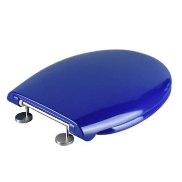 Haron Citte Blue Toilet Seat Slow Close Top & Bottom Fix Hinges TS-785604 