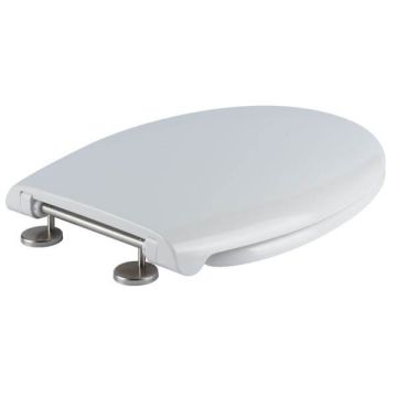 Haron Citte White Toilet Seat Slow Close Top & Bottom Fix Hinges TS-785 