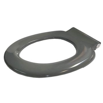 Haron Melrose Grey Toilet Seat With Locking Buffers Top & Bottom Fix Hinges TS-775705 