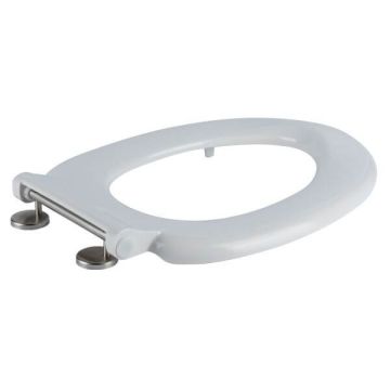 Haron Melrose White Toilet Seat With Locking Buffers Top & Bottom Fix Hinges TS-775 
