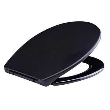 Haron Sable Matte Black Toilet Seat Slow Close Quick Release Hinges TS-1980