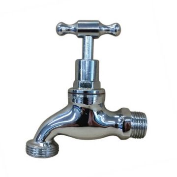 Hose Bib Chrome Male Tee Head 15mm