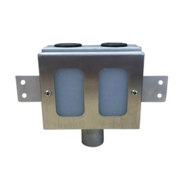 In Wall Tundish Stainless Steel With Clear Perspex Front CS-TUND 