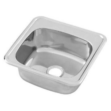Inset Hand Basin 500 X 405 No Tap Hole Stainless Steel HBF01-KIT
