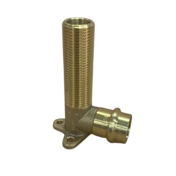 Lugged Elbow 15mm BSP Male 90mm X 20mm Gas Copper Press