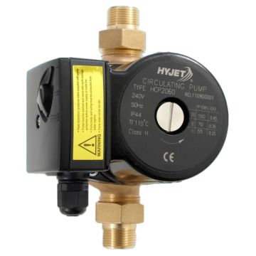 Maxijet Hyjet HCP2060 20mm Hot or Cold Water Circulating Pump Bronze 3 Speed