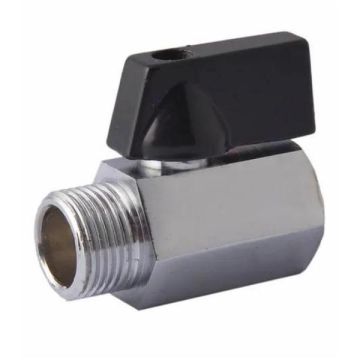 6mm Mini Ball Valve Brass Male x Female 1/4" BSP MBV06M  