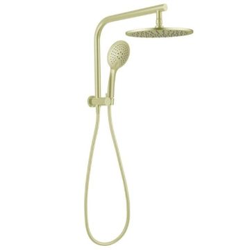 Nero Mecca Brushed Gold Twin 2 In 1 Shower With 250mm Head NR250805BBG