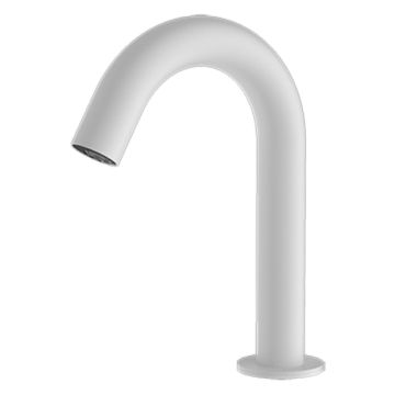 Nero Electronic Basin Sensor Tap Matte White Goose Neck Mains & Battery NR402MW 