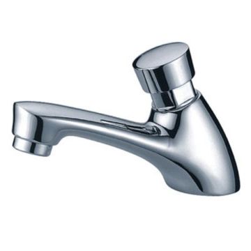 Nero Time Flow Pillar Tap Chrome Push Button 6 LPM NR291201CH 