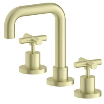 Nero X Plus Brushed Gold Basin Set Swivel Spout NR201601BG