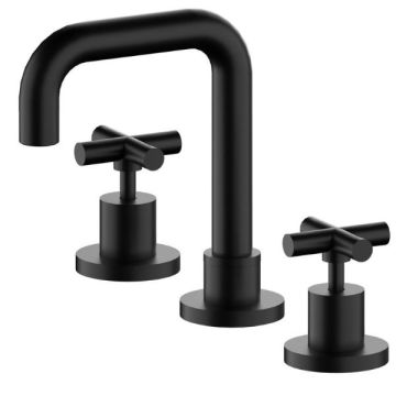 Nero X Plus Matte Black Basin Set Swivel Spout NR201601MB