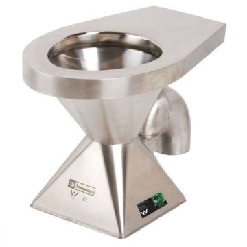 Pedestal Toilet Pan S Trap Stainless Steel WC-SSPS 