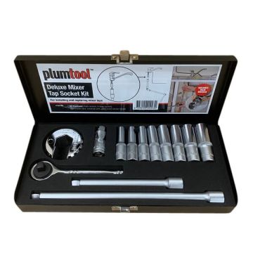 Plumtool Mixer Tap Deluxe Socket Set With Palm Wrench PTMT487
