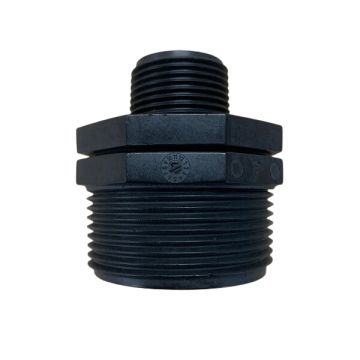 40mm X 20mm Poly Hex Nipple Threaded