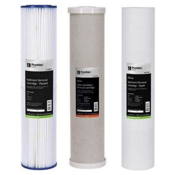 Puretec Basic PS7 Water Filter Cartridge Kit 20" PP05LD2, EC05LD2, MB01LD2