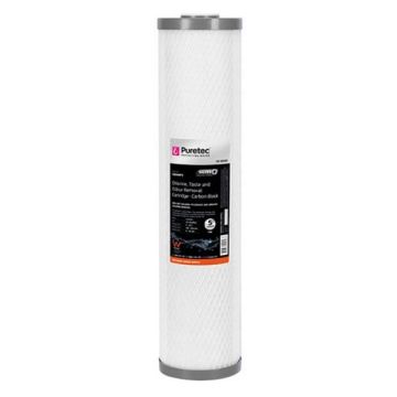 Puretec CB05MP2 Carbon Block Water Filter Cartridge 4.5" x 20" 5 Micron