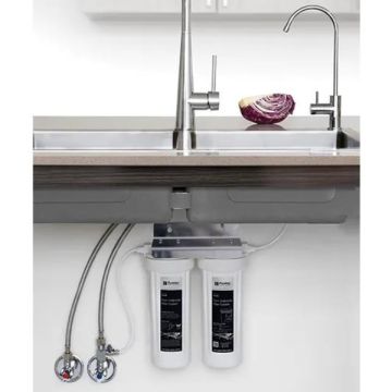 Puretec ES2 Ecotrol Twin Cartridge Rain Water Filter Undersink High Loop LED Faucet 