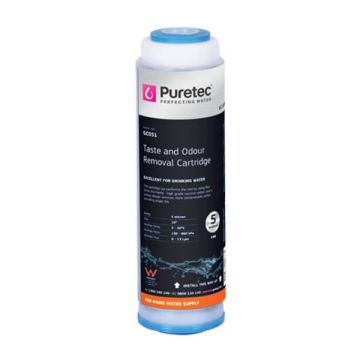 Puretec GC051 5 Micron Granular Carbon Water Filter Cartridge 2.5" x 10"
