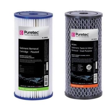 Puretec Hybrid G6 & R1 Dual Filter Cartridge Kit PL05MP1 - DP10MP1 10"