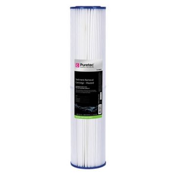 Puretec PL20MP2 Pleated Sediment Water Filter Cartridge 4.5" x 20" 20 Micron