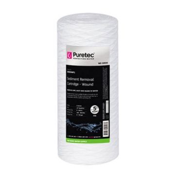 Puretec WD05MP1 Wound Sediment Water Filter Cartridge 4.5" x 10" 5 Micron   