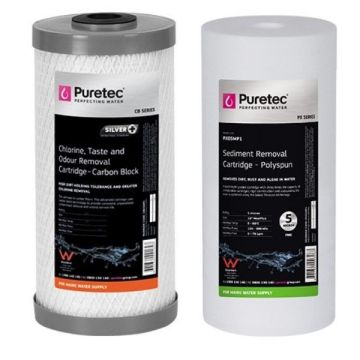 Puretec WH2-30 & 35 Water Filter Replacement Cartridge Kit PX05MP1 - CB10MP1 10" 