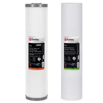 Puretec WH2-55 & 60 Water Filter Replacement Cartridge Kit PX05MP2 - CB10MP2 20" 