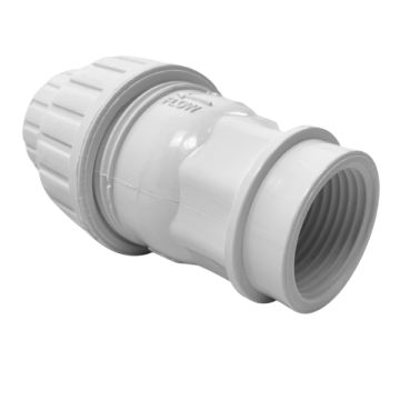 20mm 3/4" PVC Ball Check Valve BSP Threaded TBCVT020