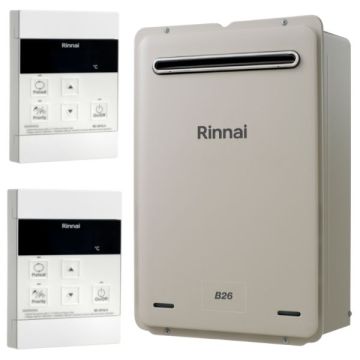 Rinnai B26 NATURAL GAS 50C B26N50A Builders Water Heater With 2 Temperature Controllers 