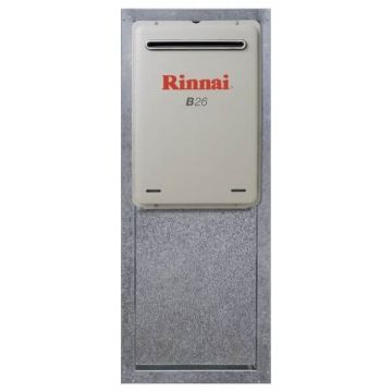 Rinnai Infinity RBOX04L Lockable Recess Box Zinc Steel Suits Builders Series
