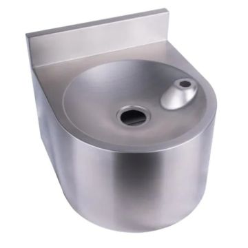 Round Wall Mounted Drinking Fountain Stainless Steel With Bubbler Landing HBR-DF