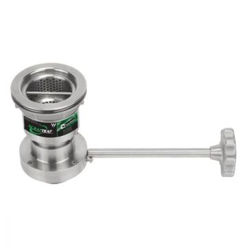Scrap Trap 90mm Cast Sink Waste Arrestor With Shut Off Valve 316 Stainless SCRAP-C-90-316