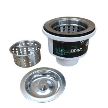Scrap Trap Domestic Sink Basket Waste Arrestor 90mm X 50mm BSP SSDBW