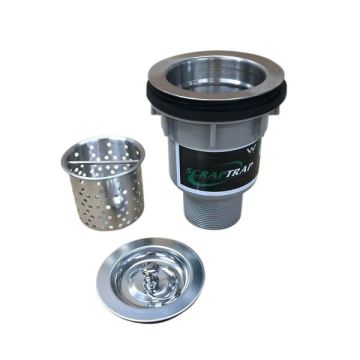 Scrap Trap Sink Basket Waste Arrestor Suit 90mm Outlet 3Monkeez SSBW 