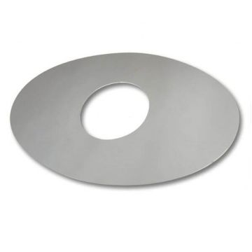 Shower Mixer Fixer Flat Cover Plate Chrome Brass 300mm