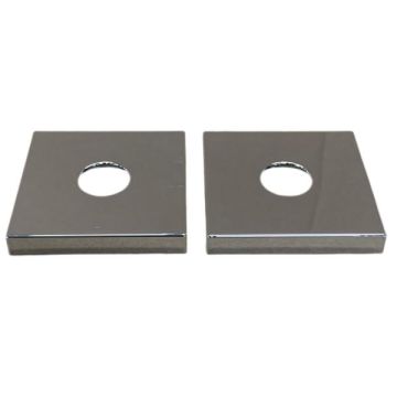 Square Cover Plate 1/2" BSP 70mm x 70mm x 10mm Rise Chrome CSQ12BSP10 PK2 