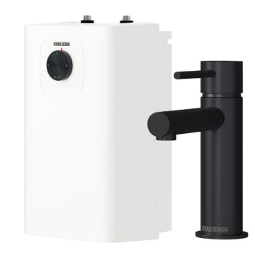 Stiebel Eltron SNU 5 Plus Matte Black Fixed Outlet Mixer Hot Water Heater Open Vented 208206