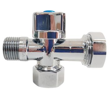 Swivel Nut Combination Tritec Dishwasher Dual Isolation Valve Chrome C&P