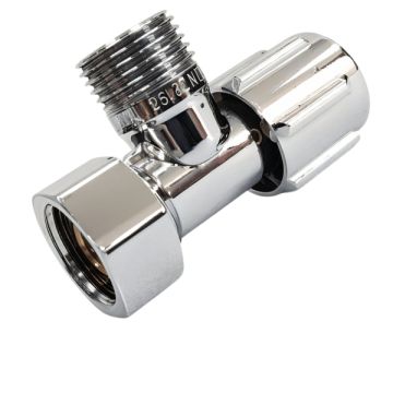 Swivel Nut Mini Cistern Stop Chrome 1/4 Turn 15mm 1/2" C&P 