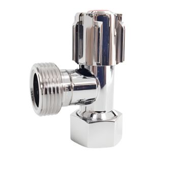 Swivel Nut Washing Machine Stop Chrome 1/4 Turn C&P