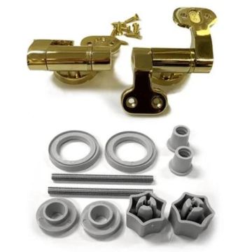 Toilet Seat Hinge Fixing Kit Gold Suit Haron TS-8600 & TS-8800 Timber Toilet Seat TSH8600G