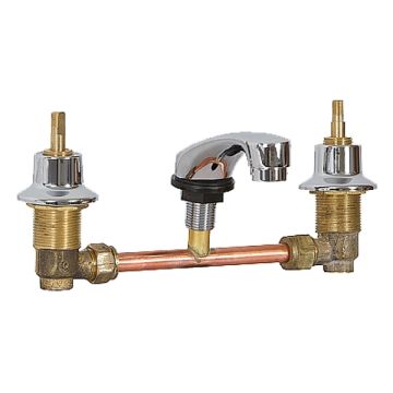 Unstyled Basin Tap Set Fixed Outlet Less Handles 