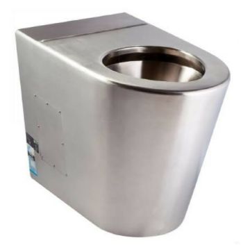 Wall Faced Ambulant Toilet Pan P Trap Stainless Steel WC-SSAP