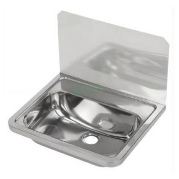 Wall Hand Basin 500mm No Tap Hole With Splashback HB300SB 