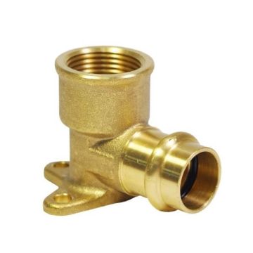 Wall Plate Elbow Female 20mm X 3/4" BSP Water Copper Press