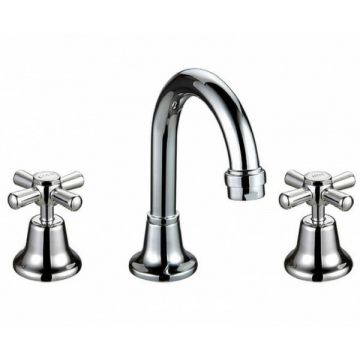 Whitehall Ezy Clean Basin Tap Set Goose Neck Outlet Ceramic Disc    