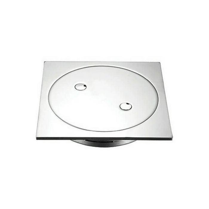 100mm Floor Clean Out Chrome Square Suit Pvc
